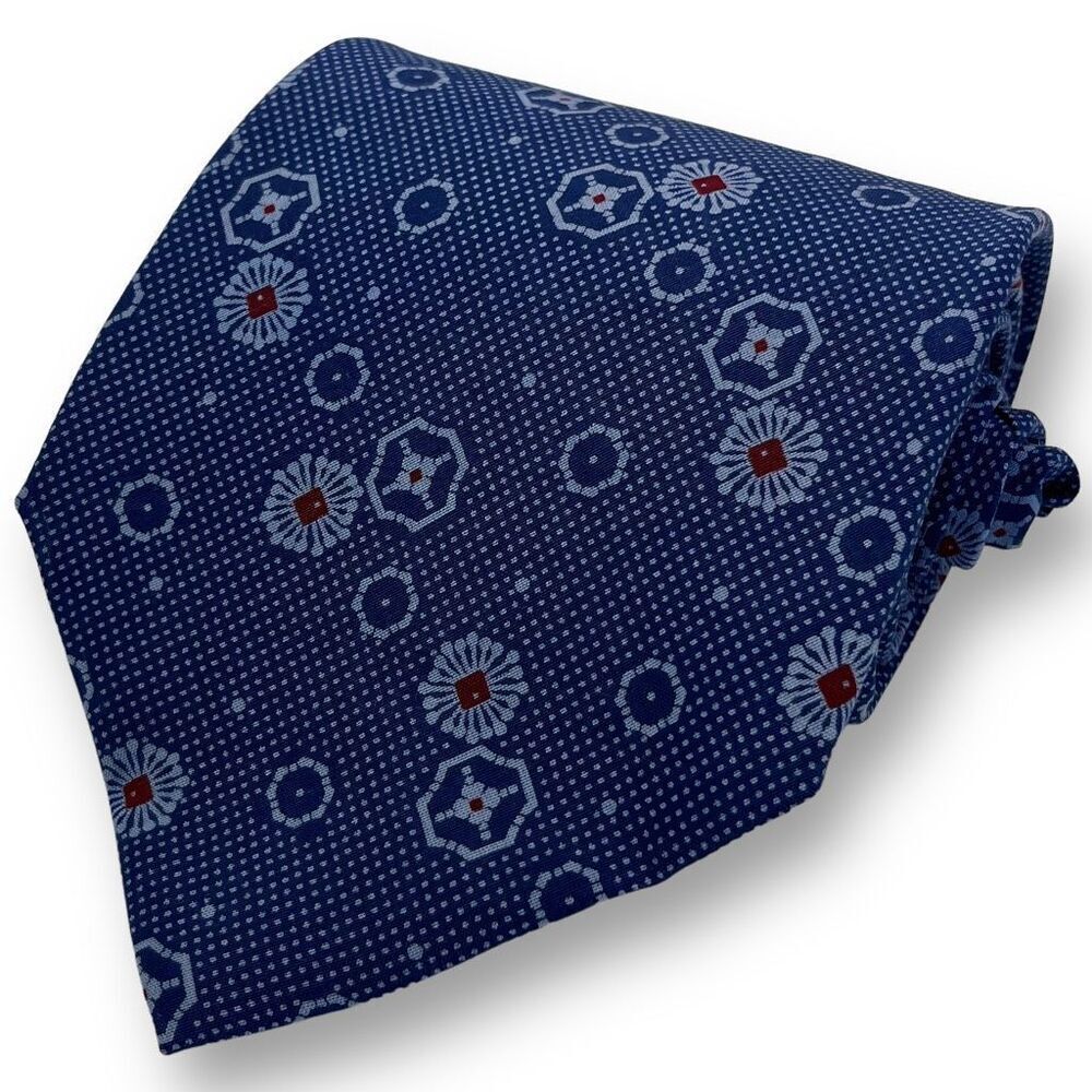 POLO by RALPH LAUREN Men’s Abstract Geometric Tie, 100% Silk, Hand Made in USA
